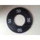 Maatring 9cm zwart/wit 50 